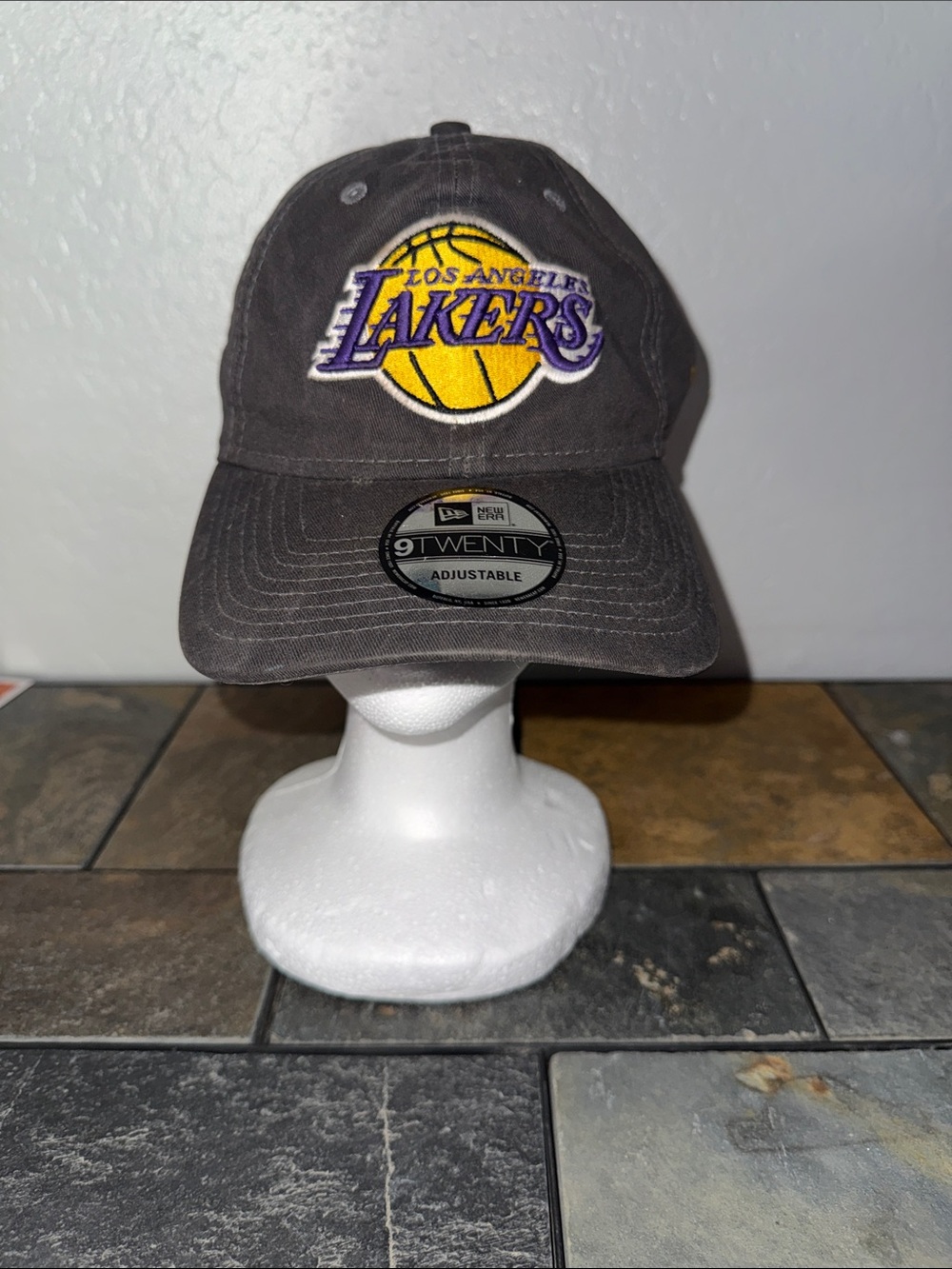 New Era Black Lakers 9TWENTY Adjustable Cap